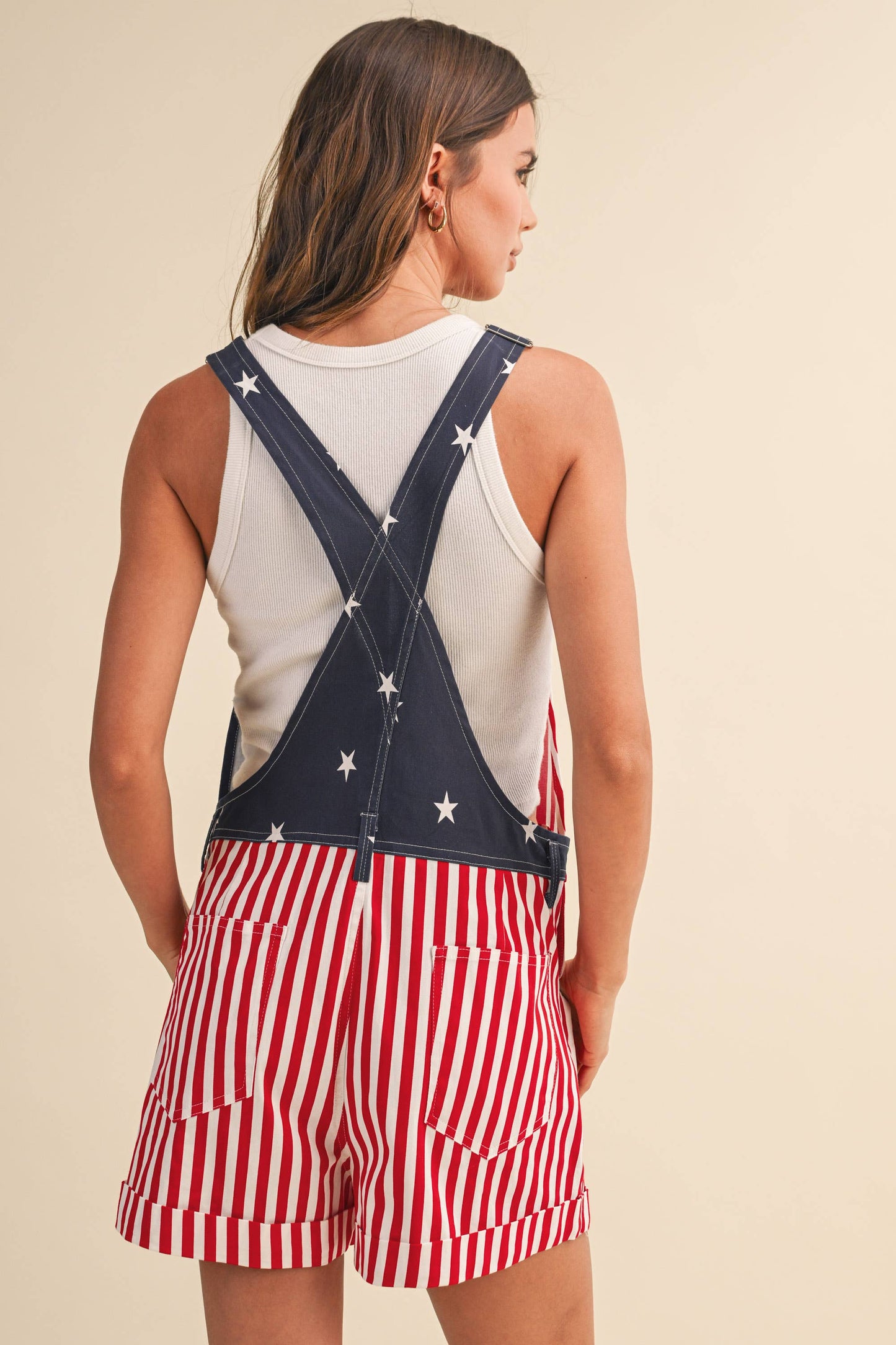 USA FLAG SHORT OVERALLS