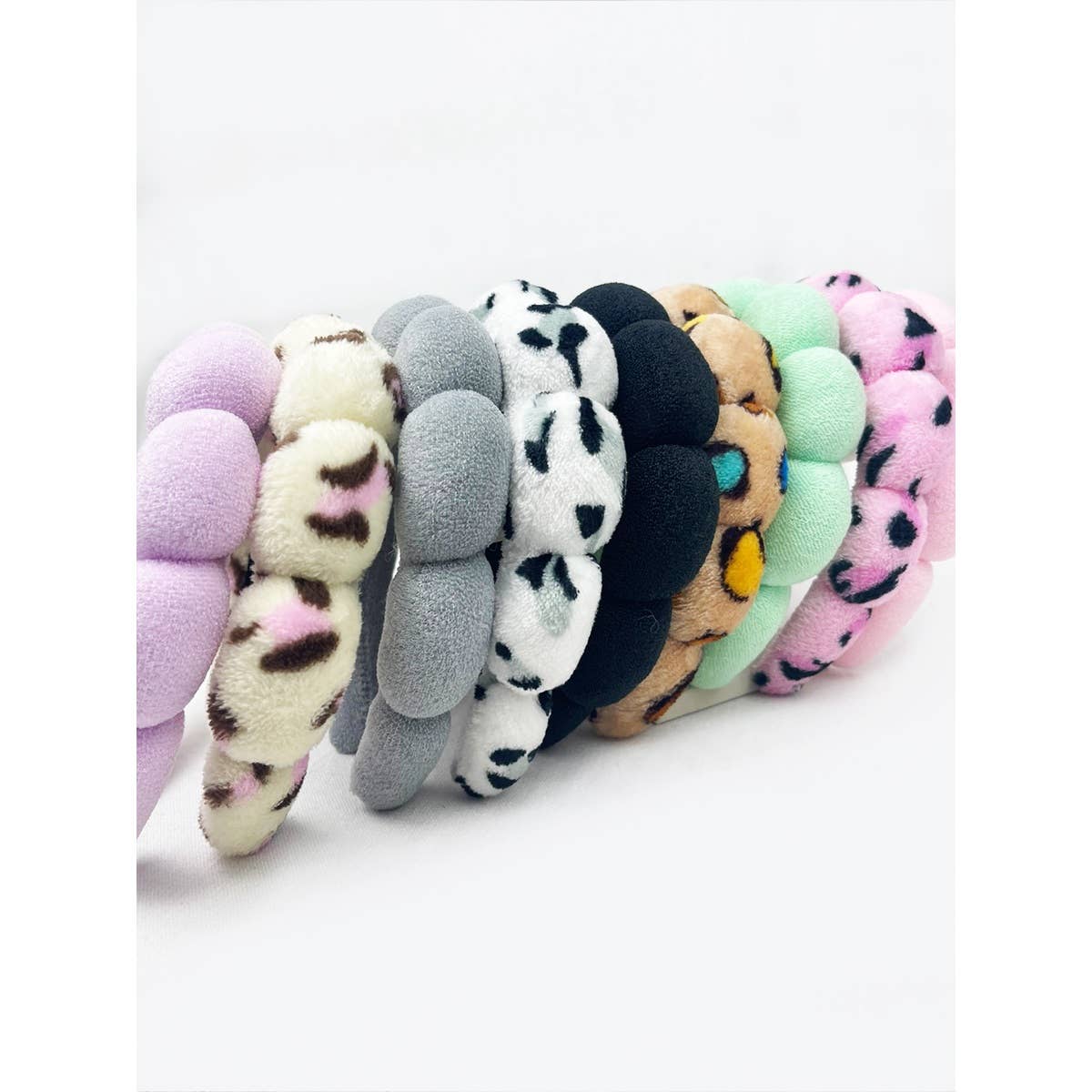 Leopard and Solid Mix of Spa Headband
