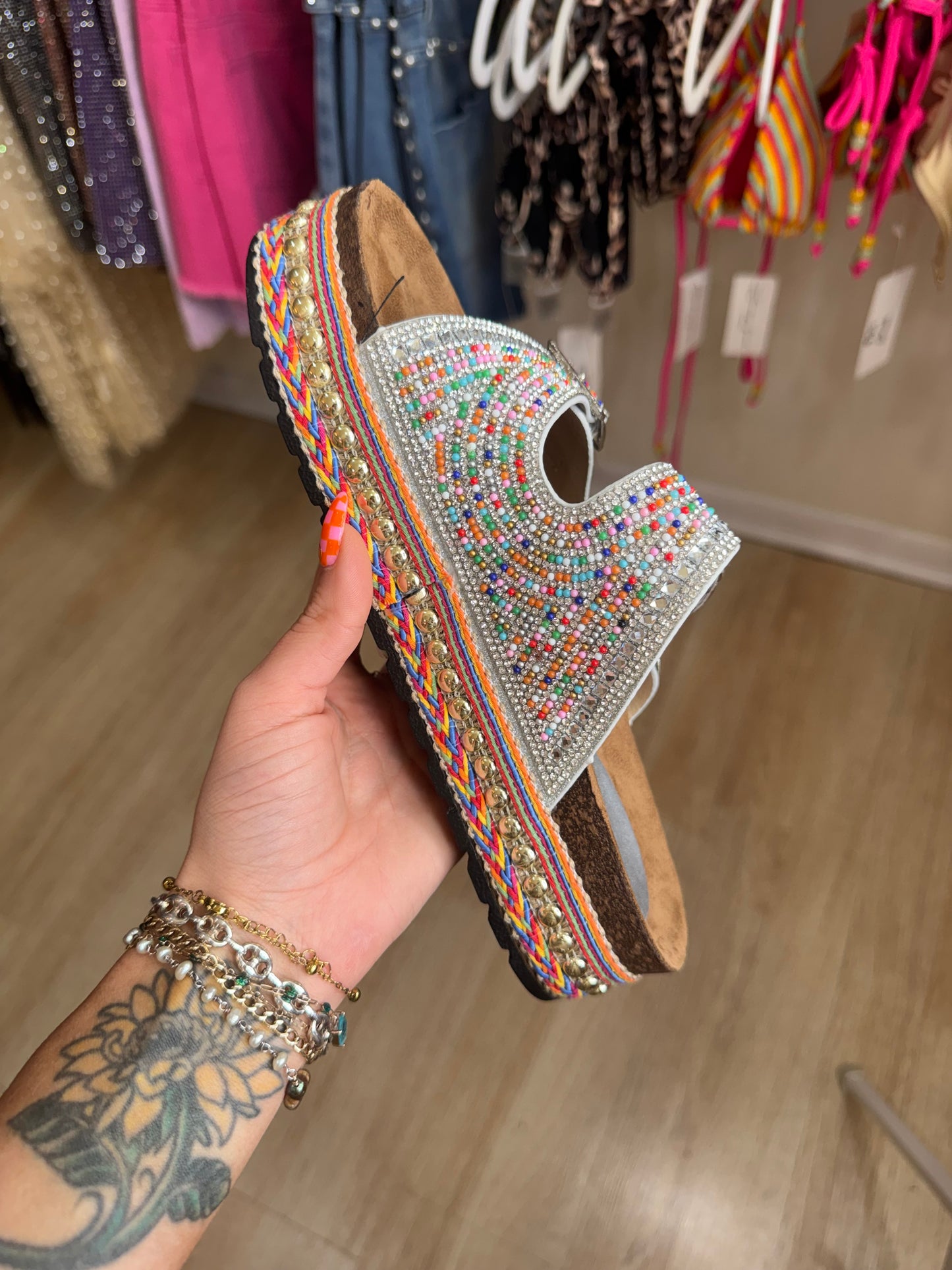 Azalea Wang Stoned Summer Sandals