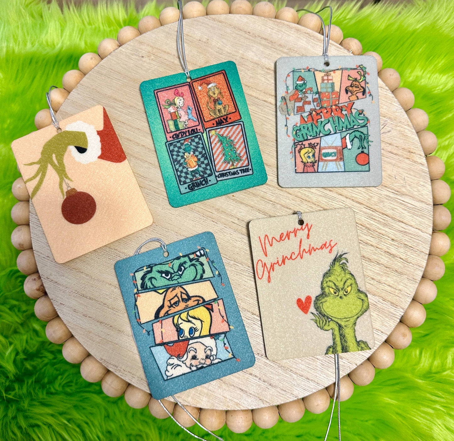 Christmas | Grinch | Felt Freshie | Christmas Felt Freshies - Set of 10