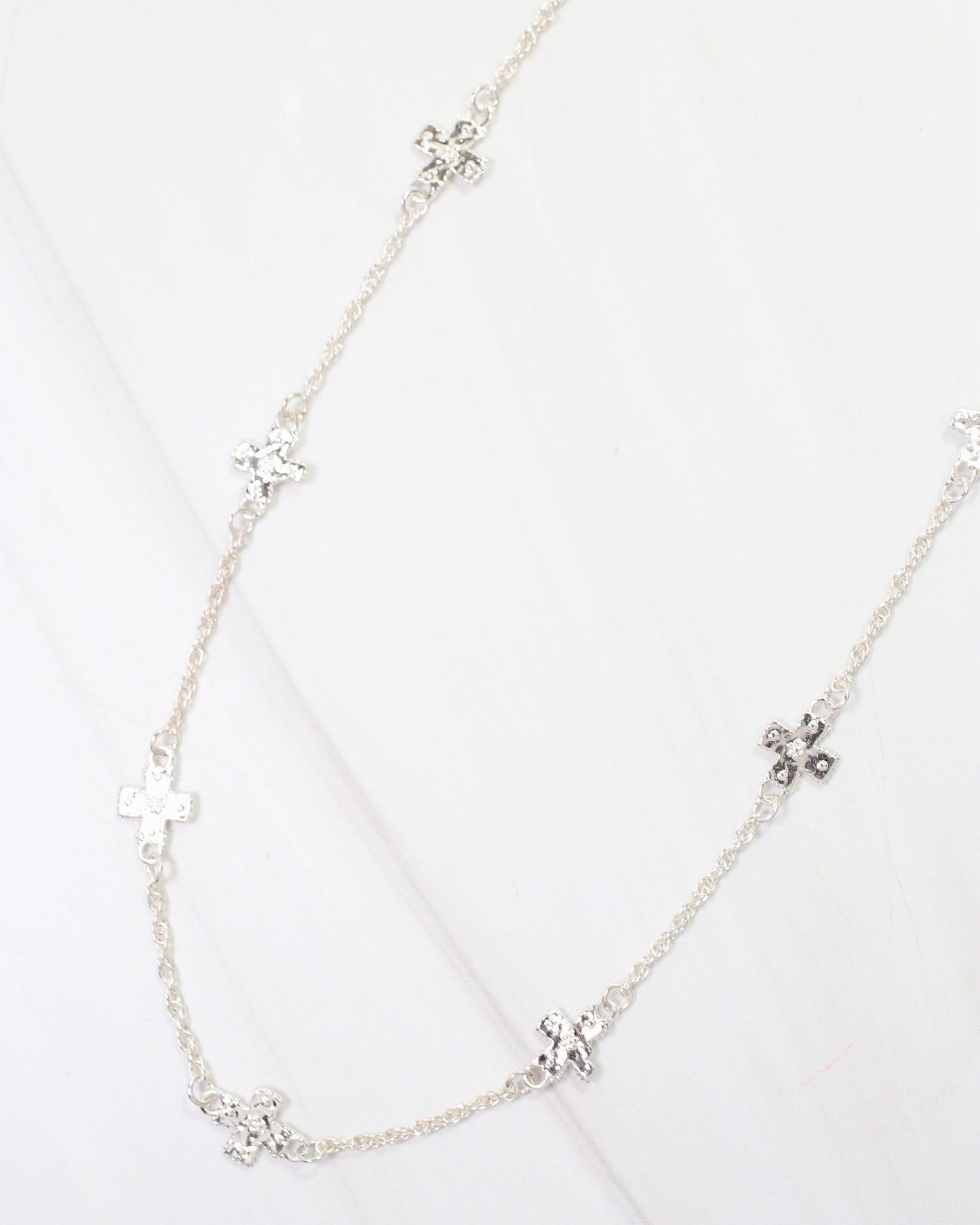 Caldwell Cross Necklace Silver