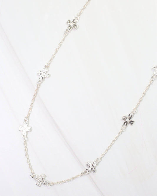 Caldwell Cross Necklace Silver
