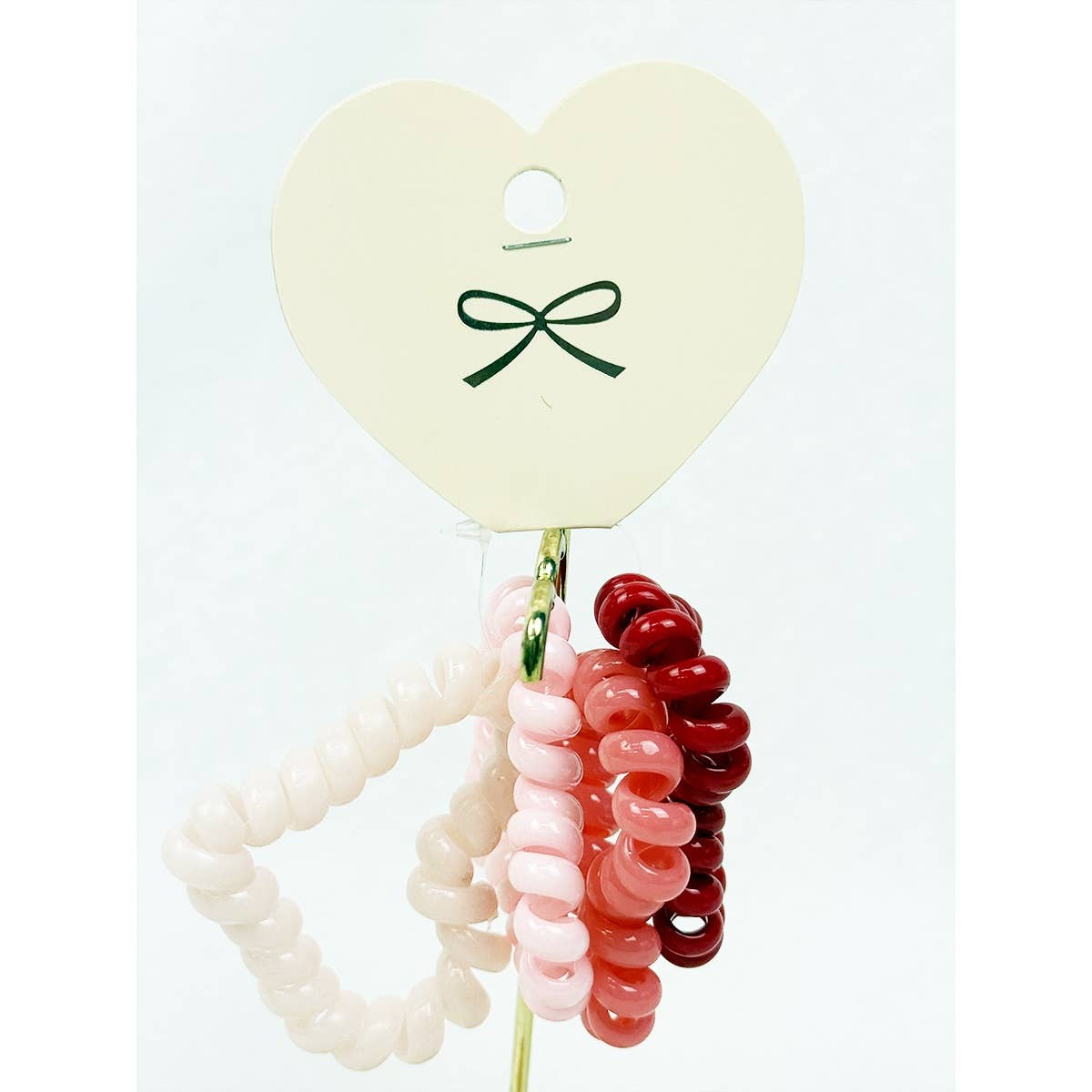 Heart Shape of Spiral Hair Tie Set