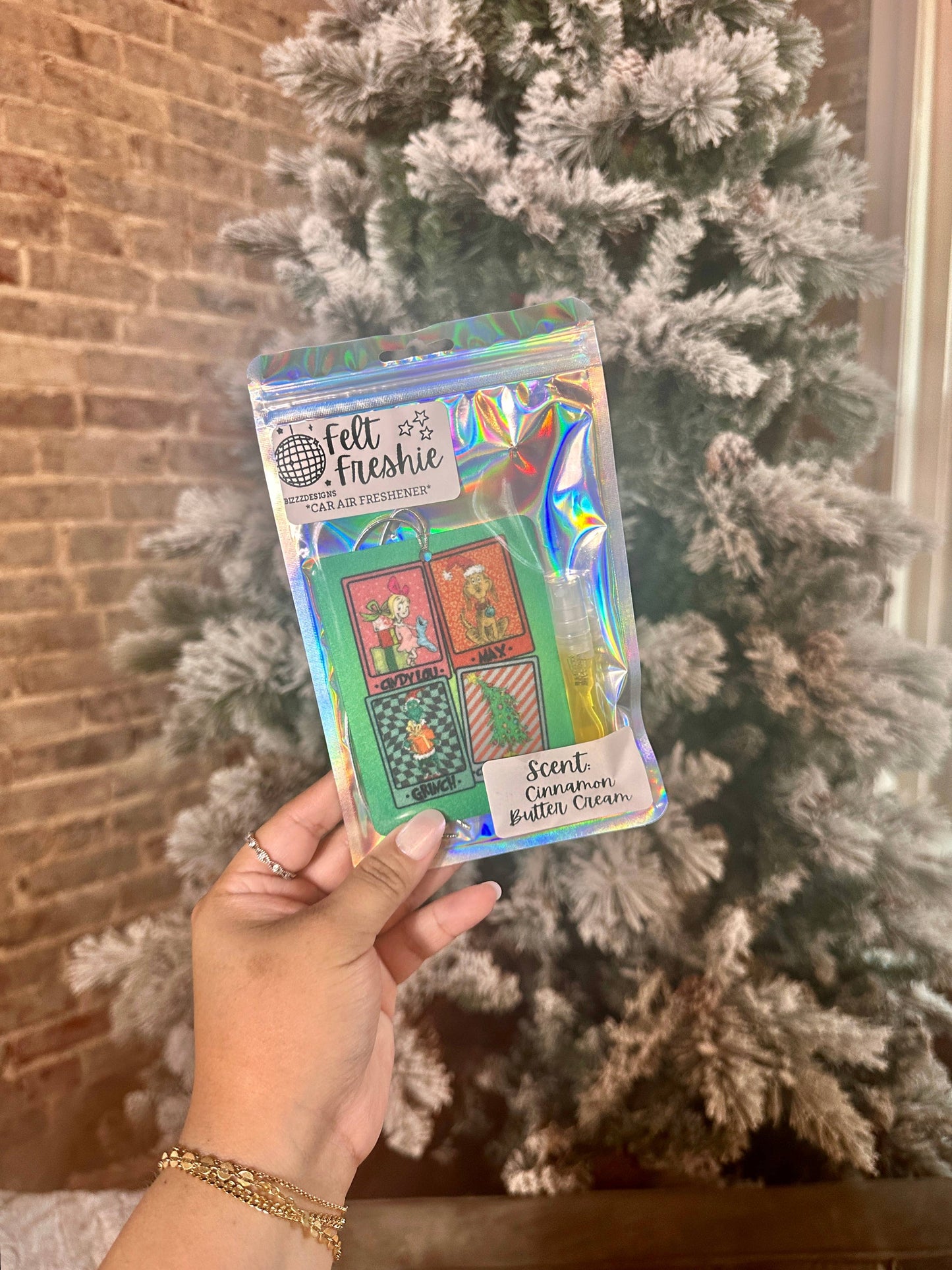 Christmas | Grinch | Felt Freshie | Christmas Felt Freshies - Set of 10