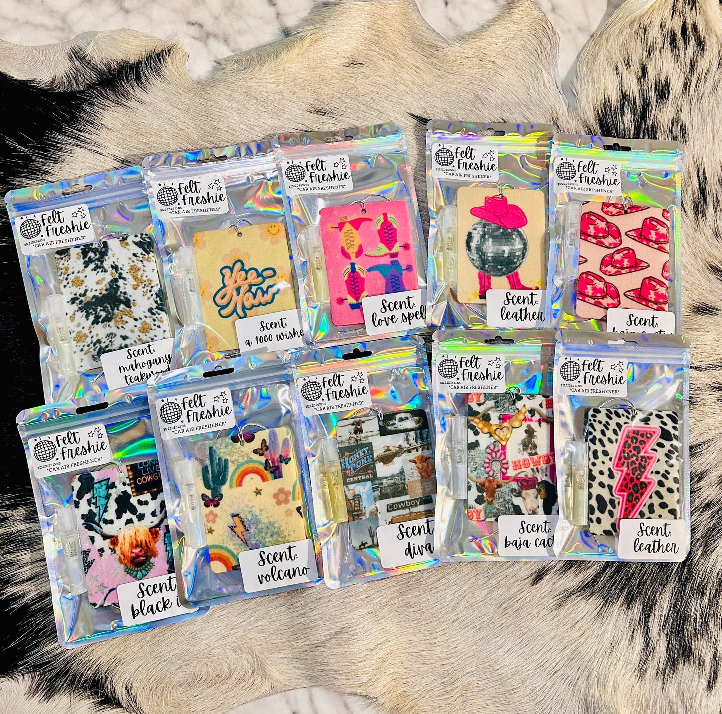 Western Car Freshies | Western Air Freshener - Bundle of 10