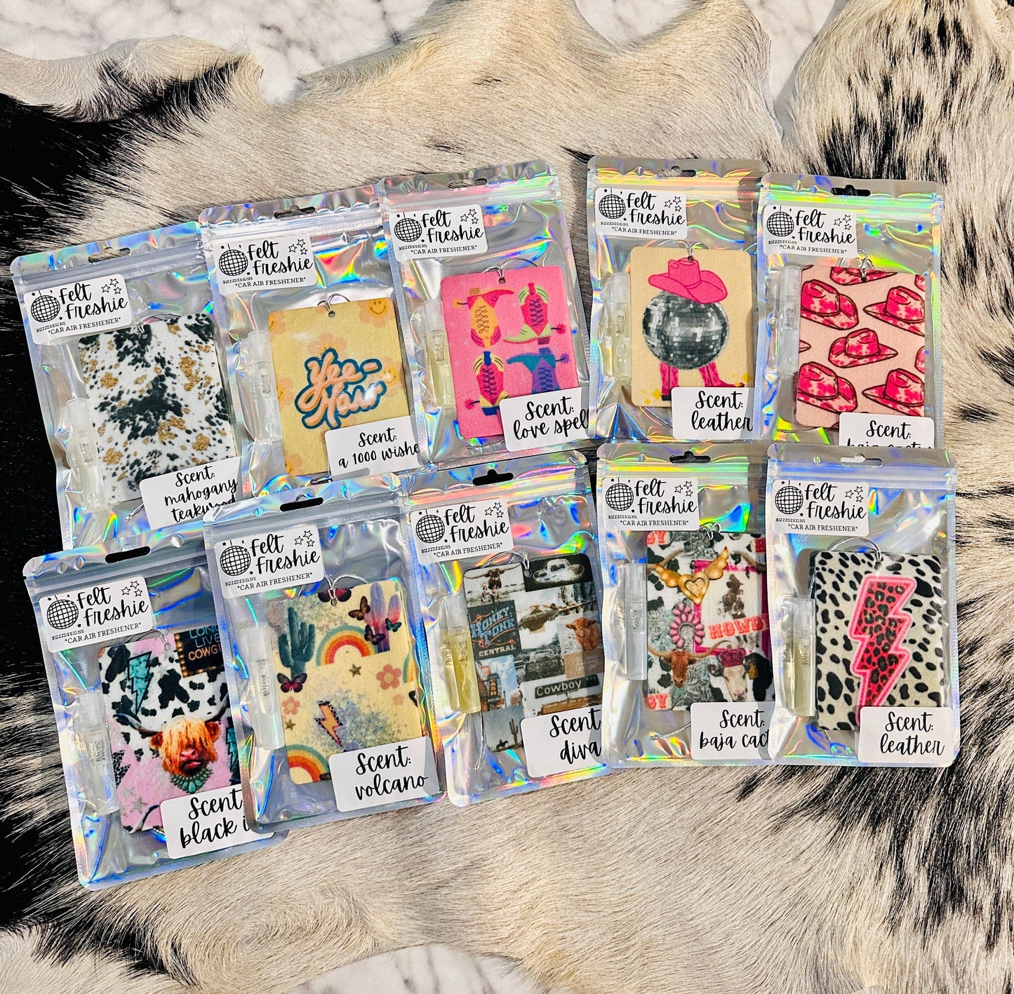 Western Car Freshies | Western Air Freshener - Bundle of 10