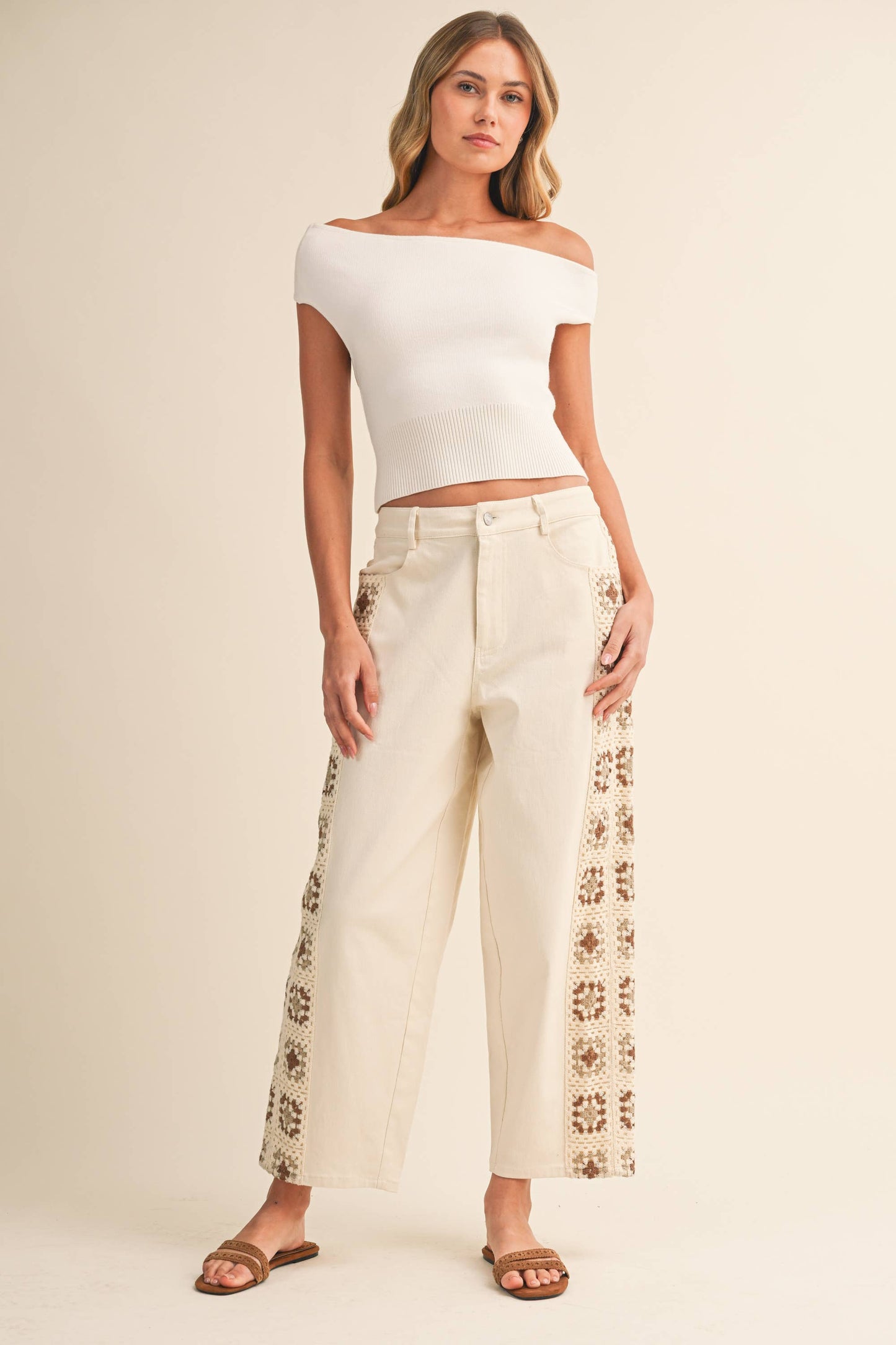 Vintage Crochet Wide Leg Pants