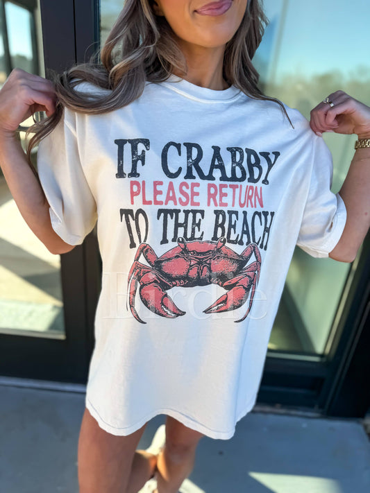 Crabby Graphic Tee on Ivory