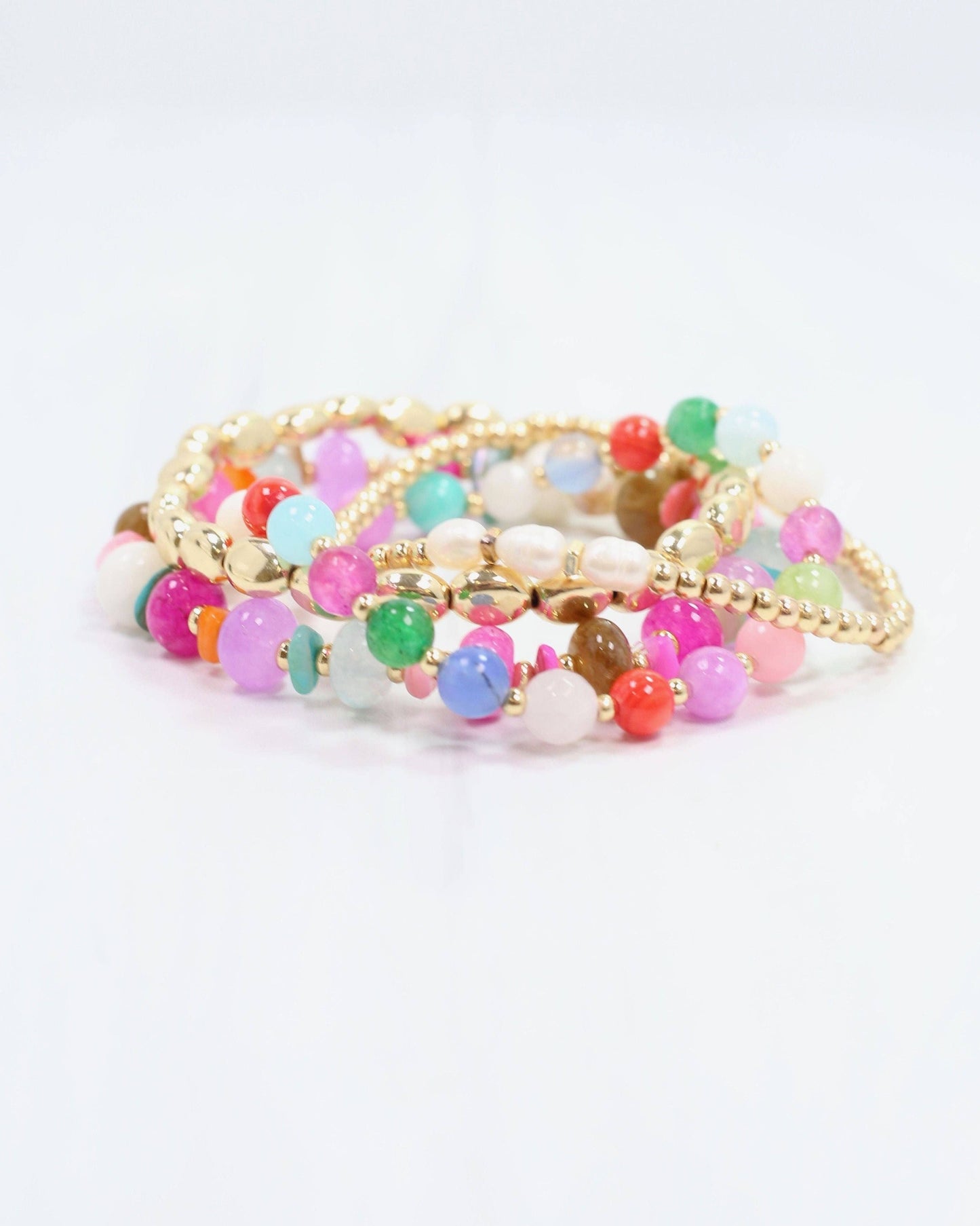 Jerome Beaded Stretch Bracelet Multi