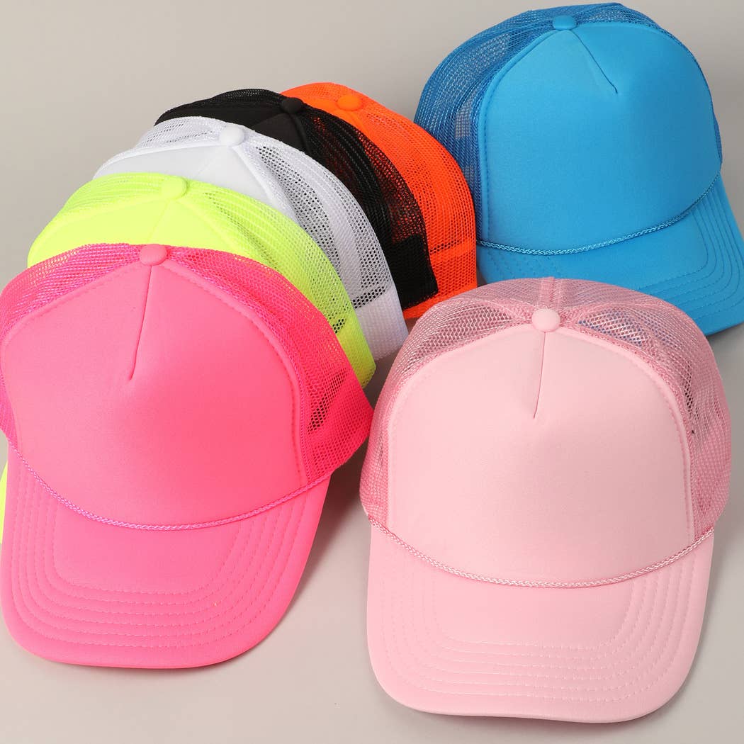 Solid Color OTTO 5-Panel Foam Mesh Back Trucker Hat