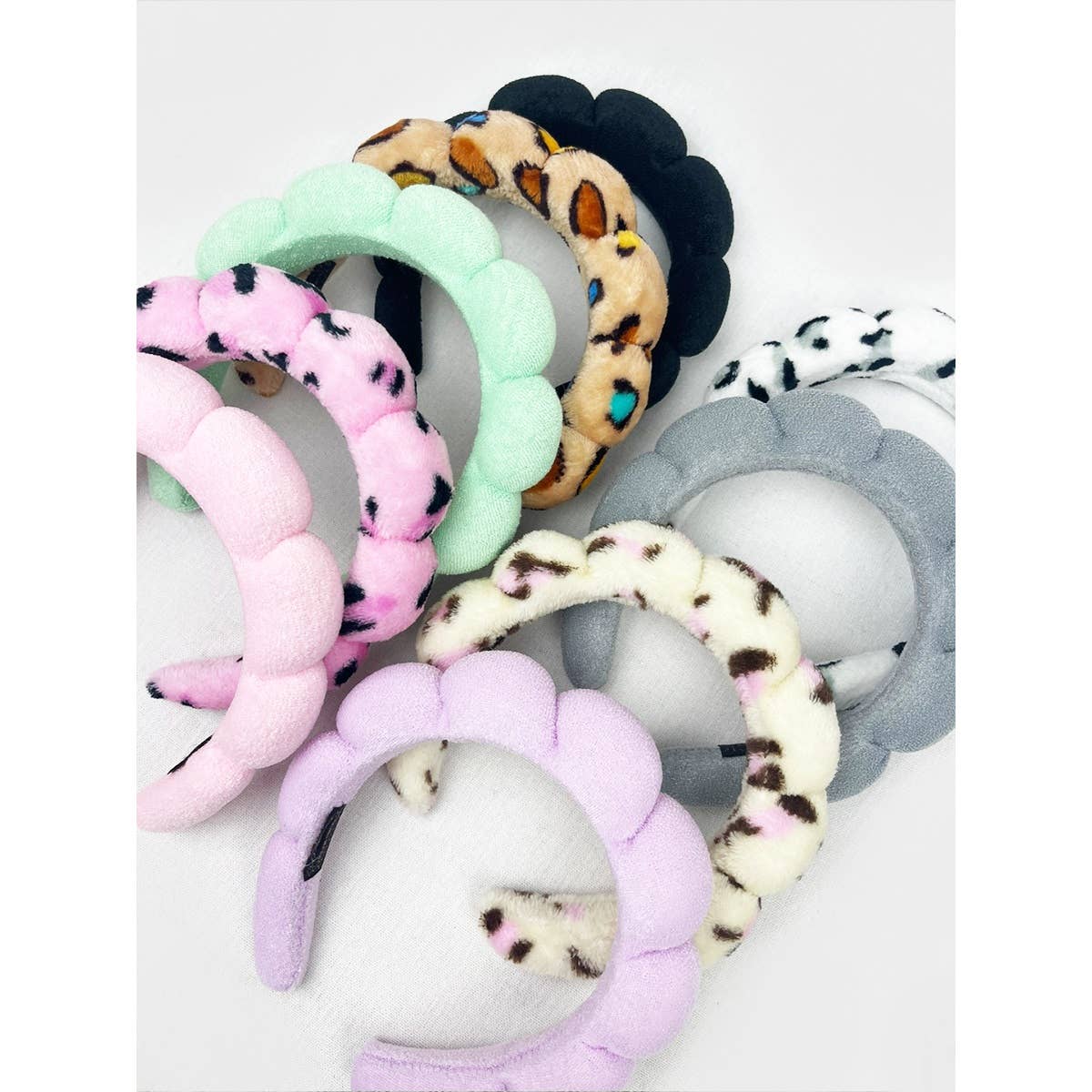 Leopard and Solid Mix of Spa Headband