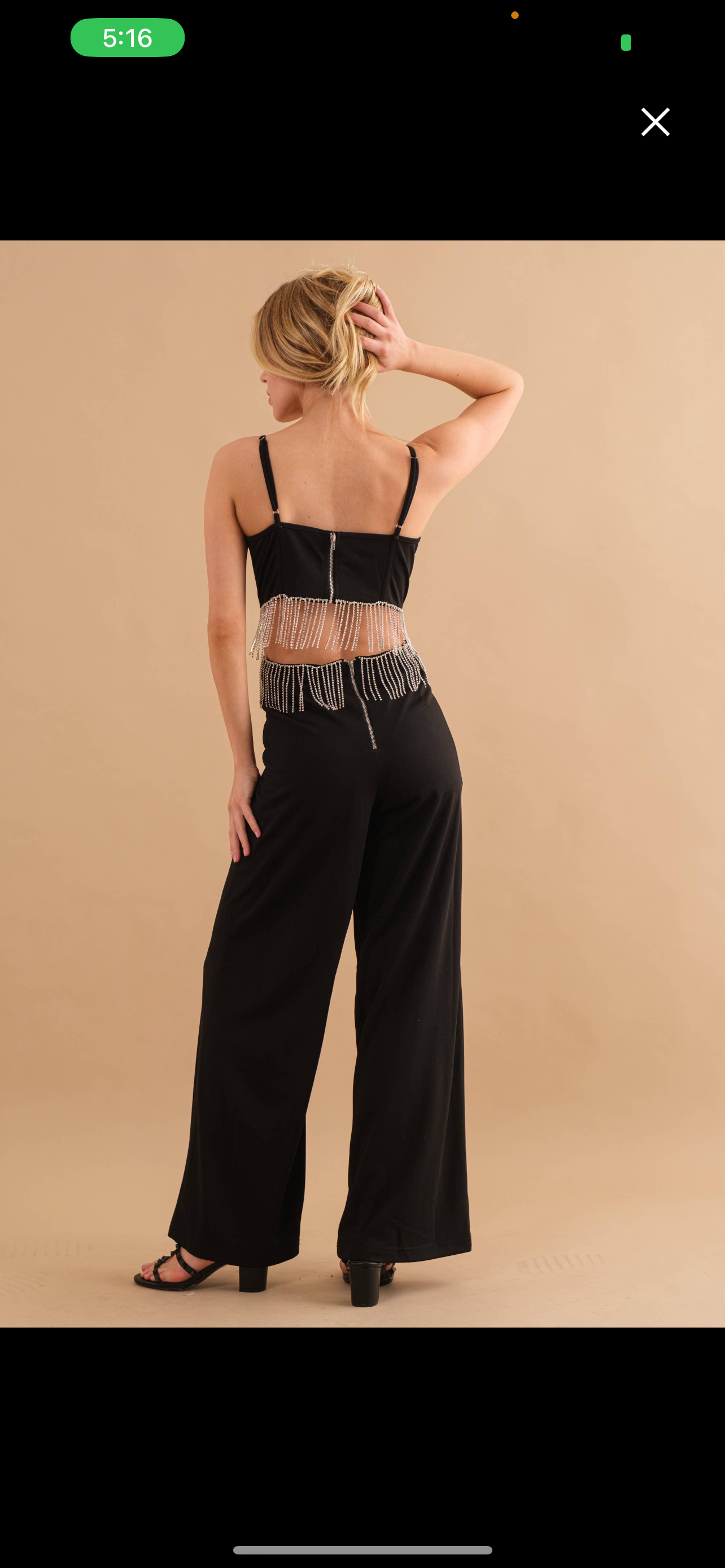 Black Rhinestone Jumpsuit