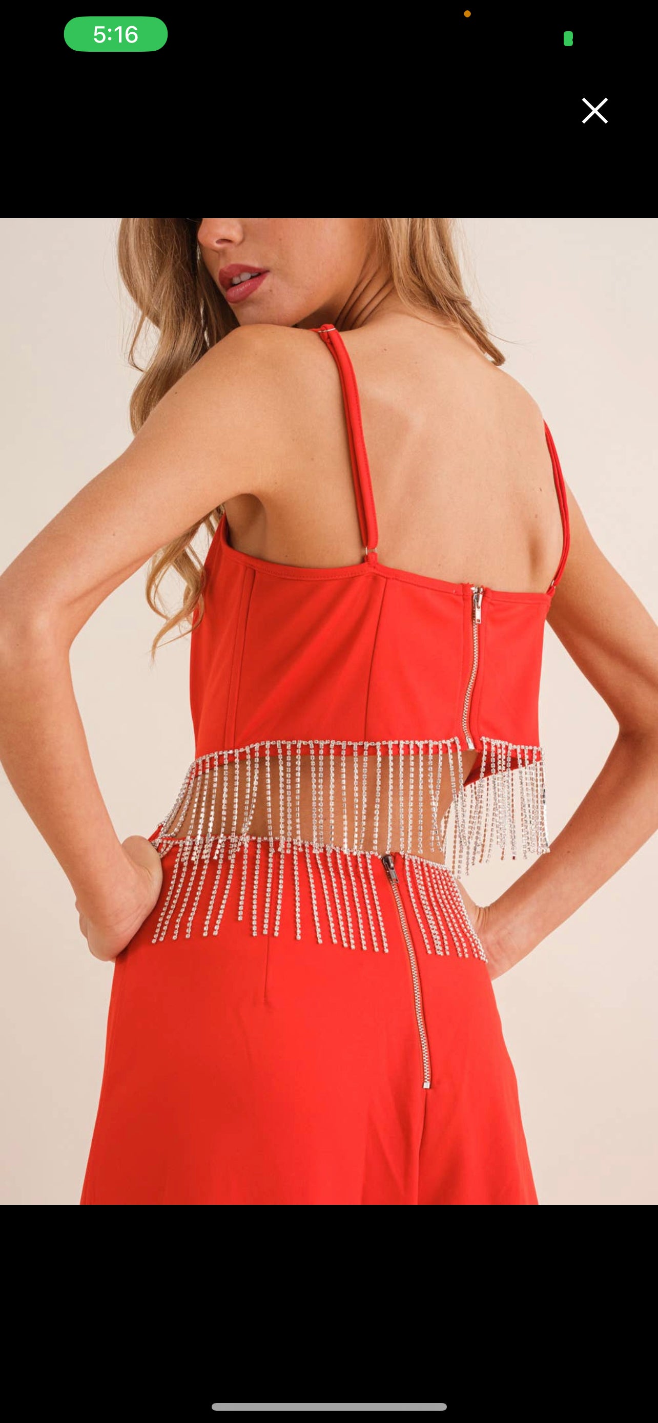 Red Rhinestone Jumpsuit