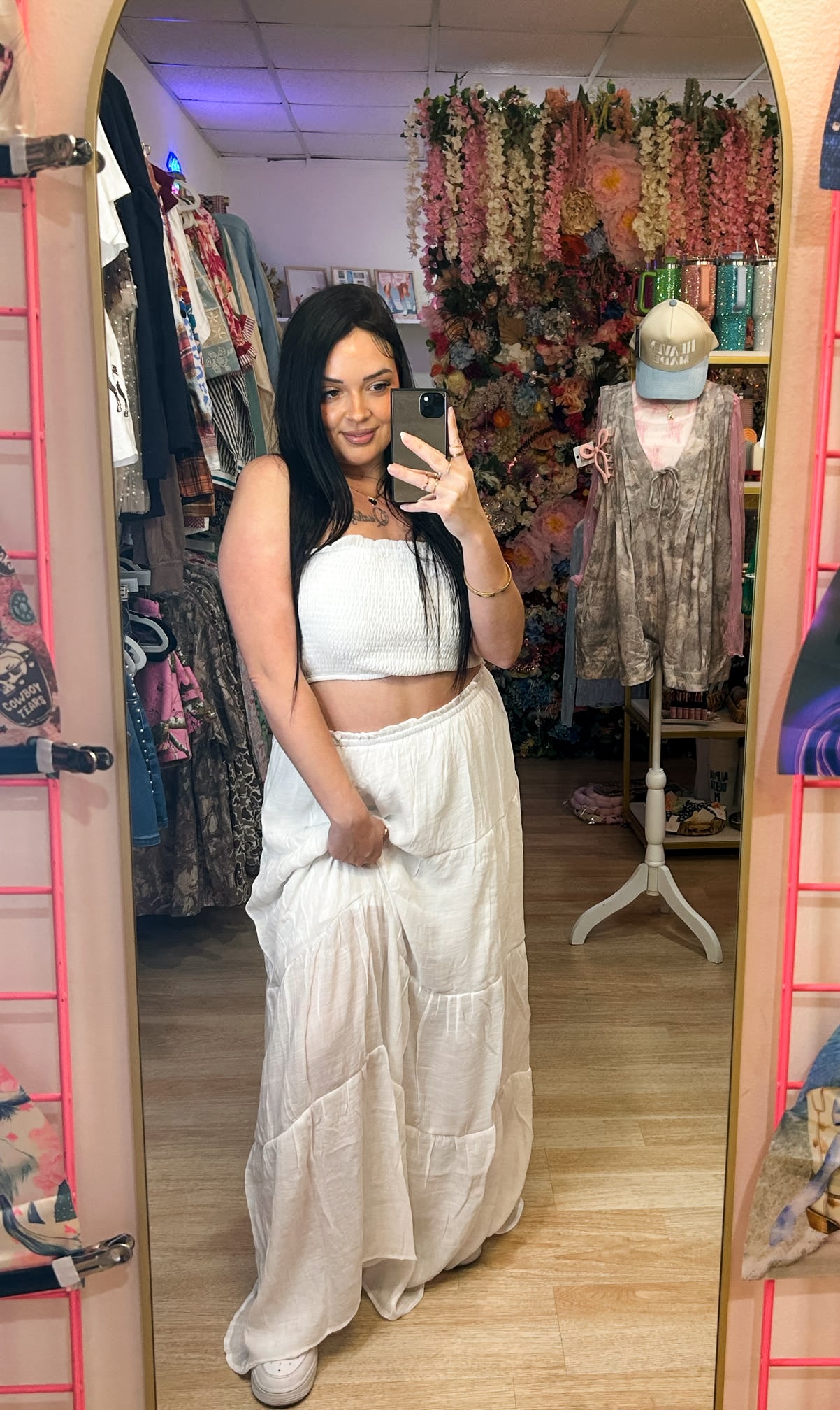 Smocked Tube Top & Tiered Skirt Set