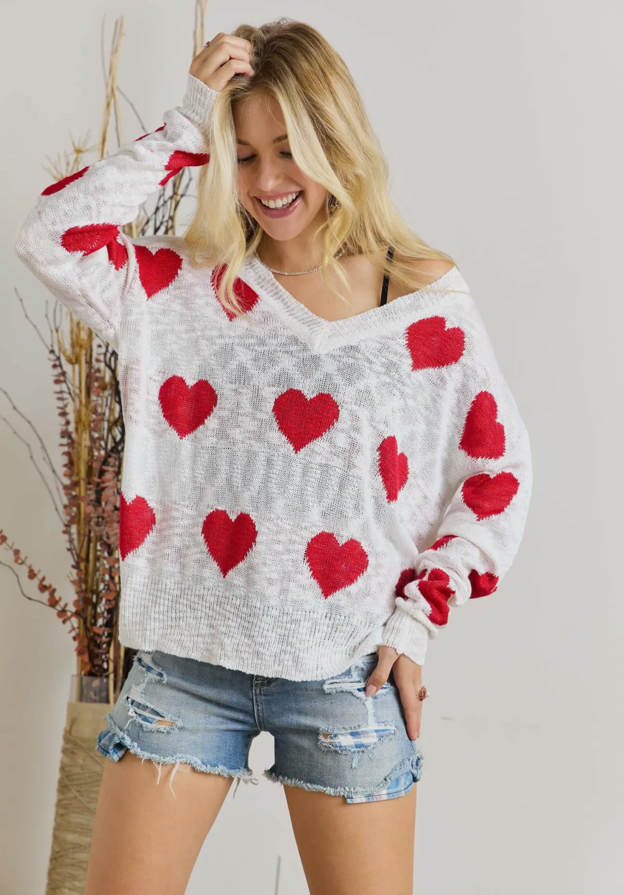 Heart Lightweight Sweater