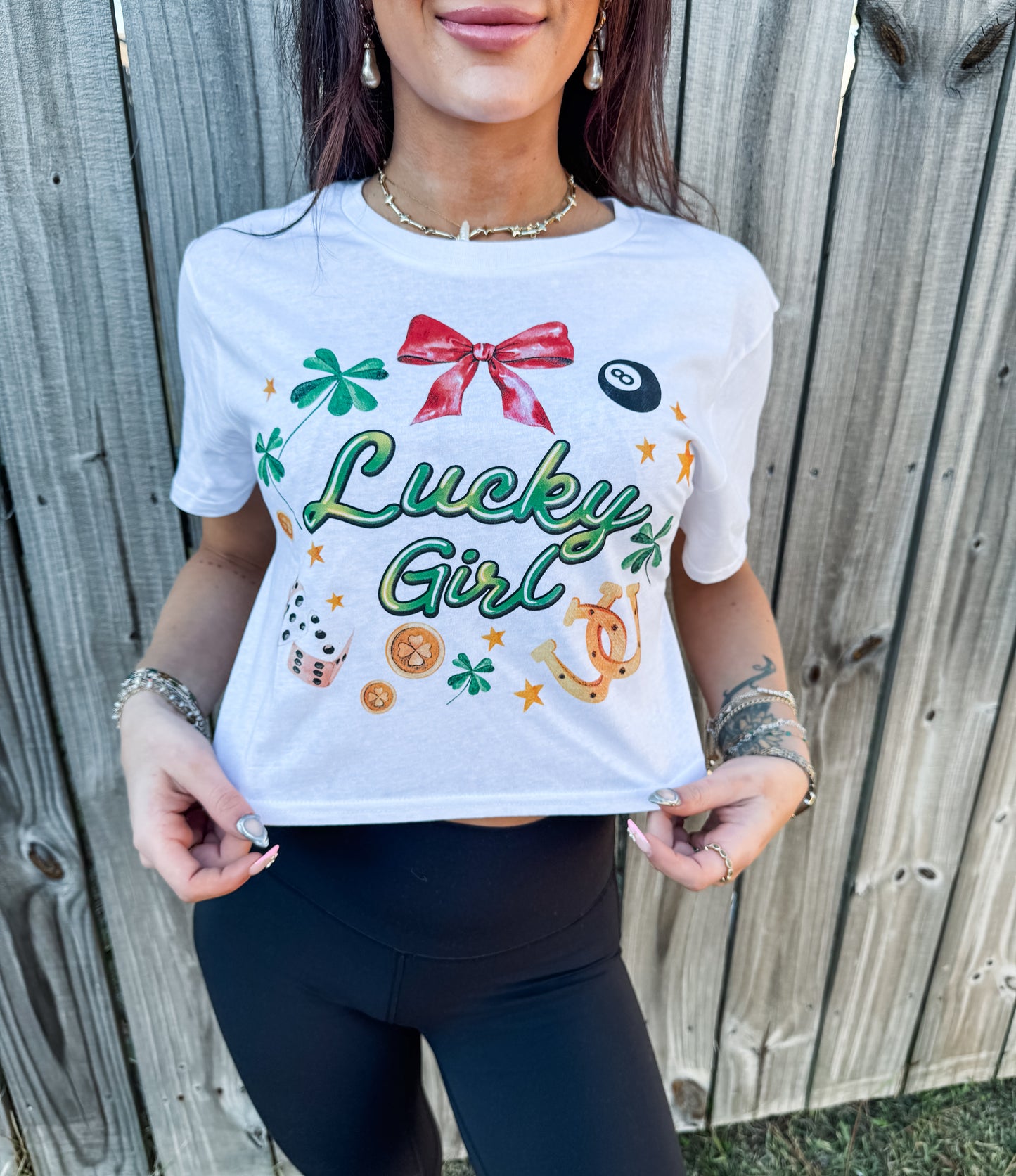 Lucky Girl Crop Tee