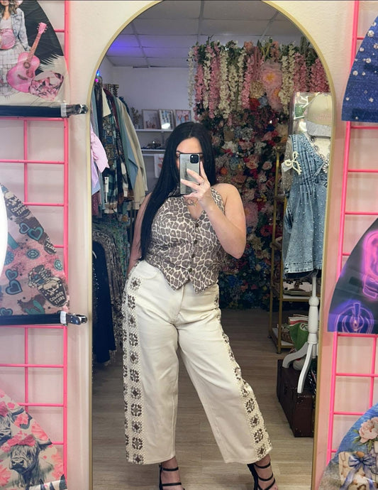 Vintage Crochet Wide Leg Pants
