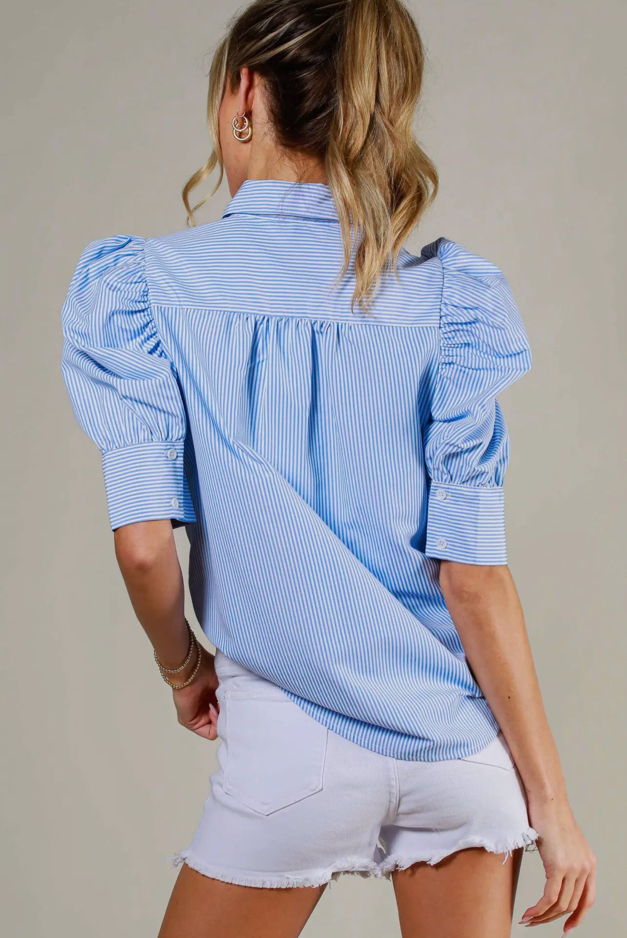 Summer Blues Blouse Top