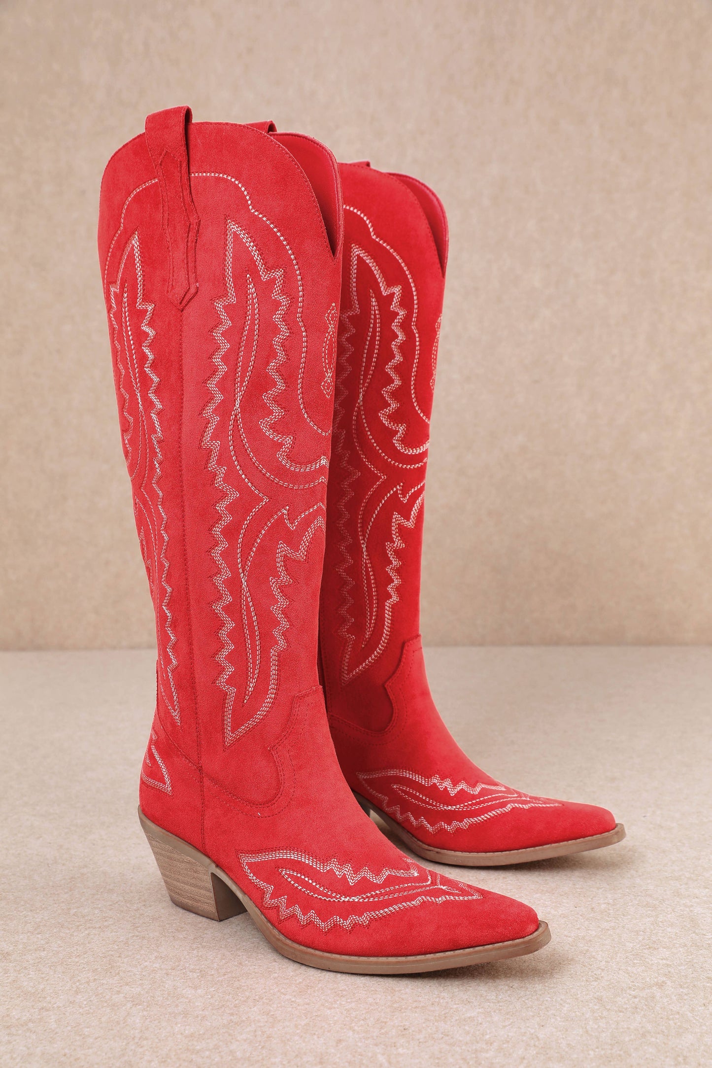 TESS-M WESTERN EBROIDERED POINTED-TOE TALL BOOTS