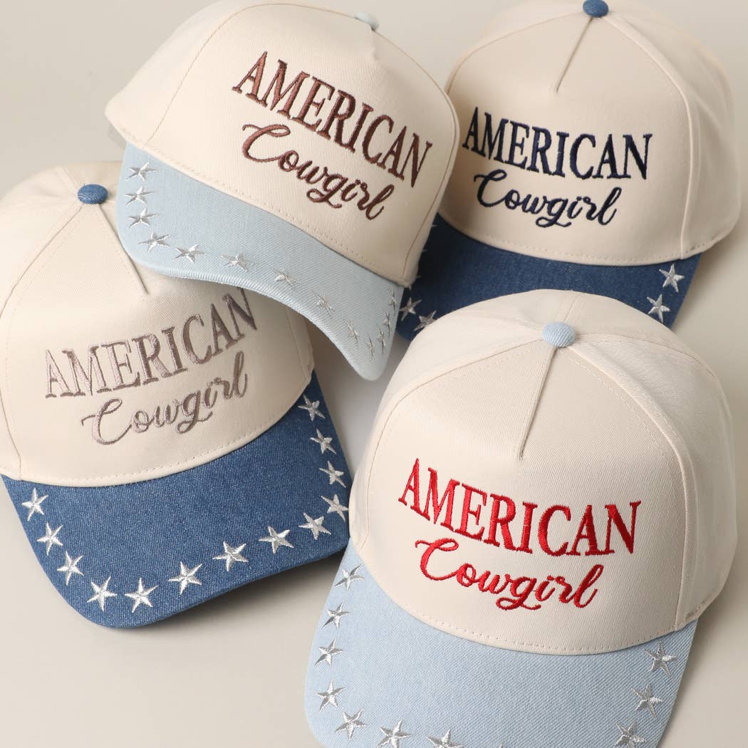 AMERICAN COWGIRL Embroidered Hat