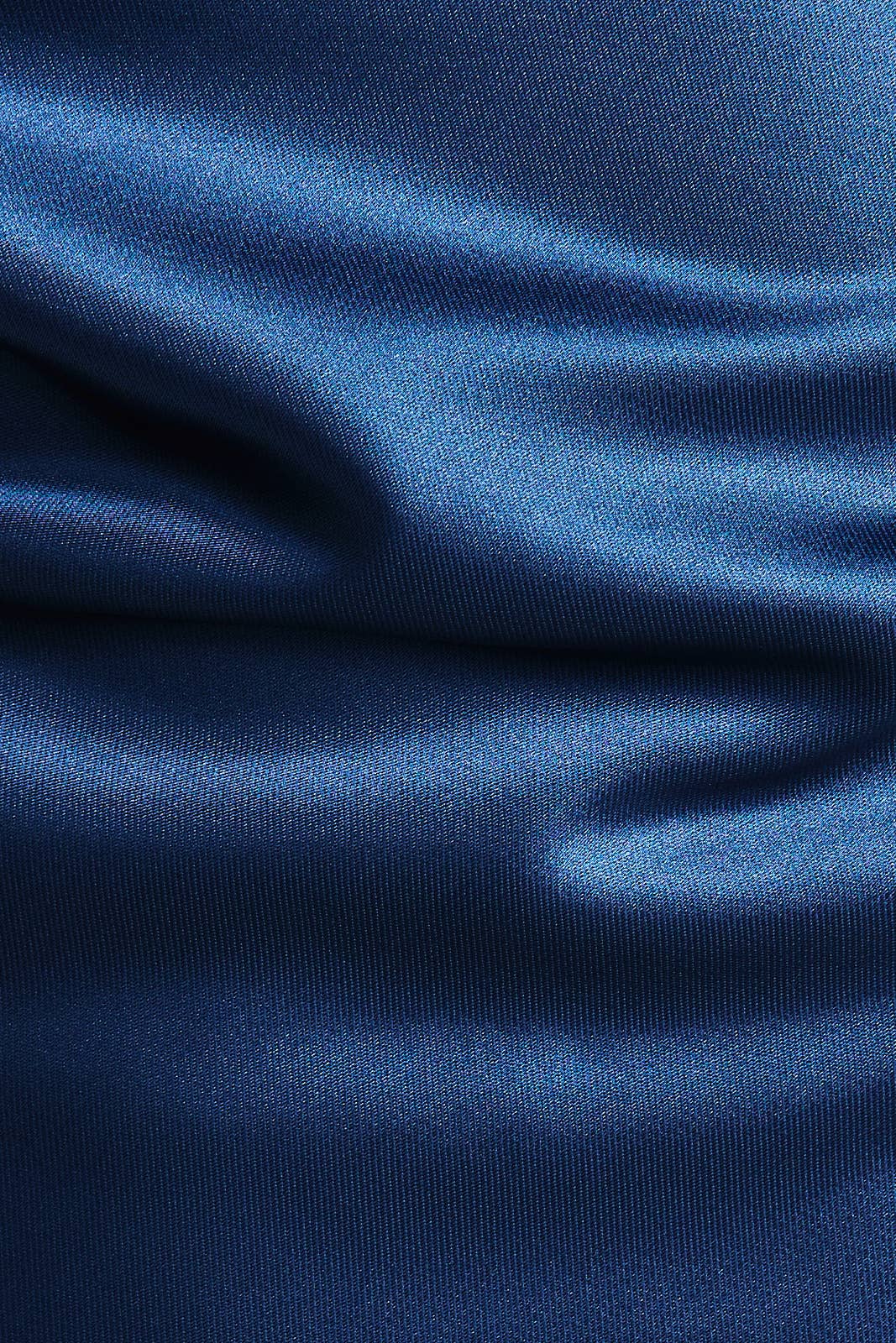 STRAPLESS SCARF DETAIL BIAS SATIN MIDI DRESS