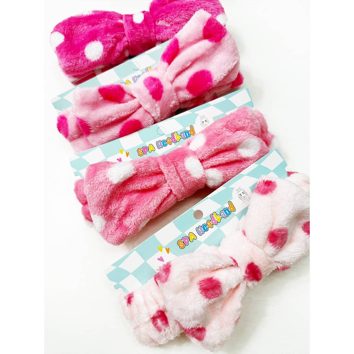 Pink Shades of Polkadot Facial Spa Headband