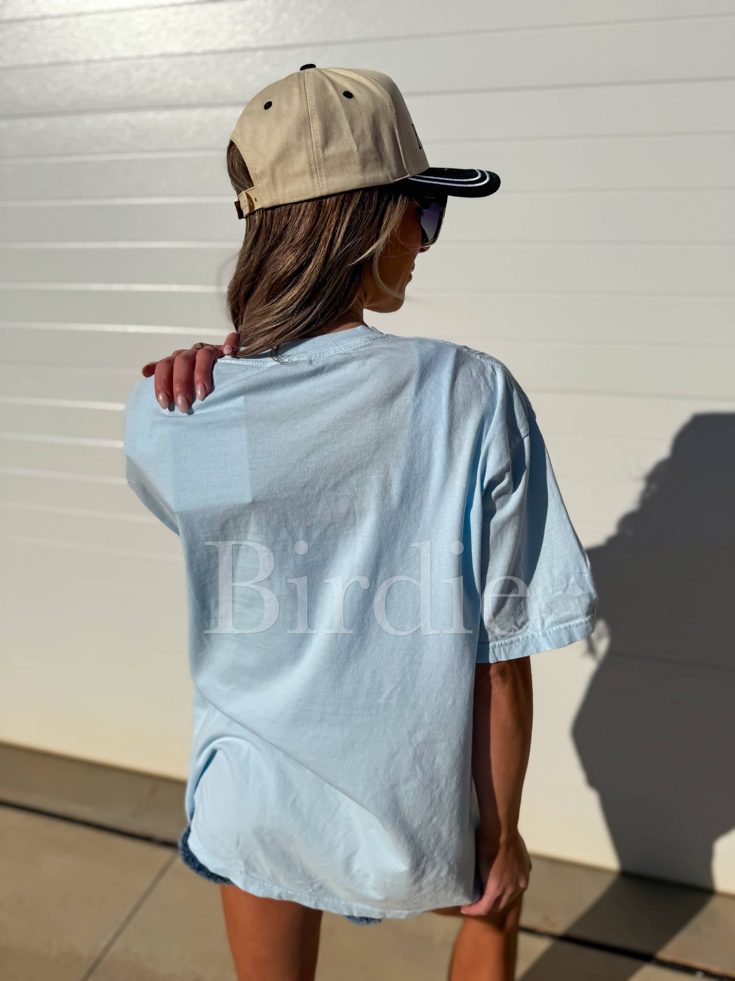 Shake That Bass Graphic Tee on Chambray