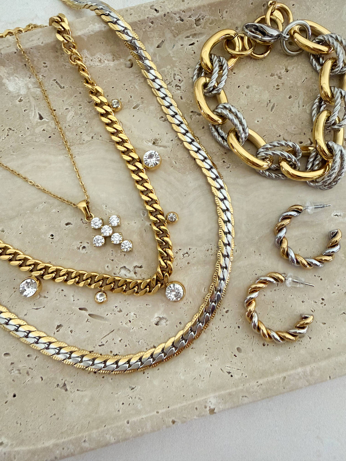 Mixed Metals Silver and Gold Waterproof