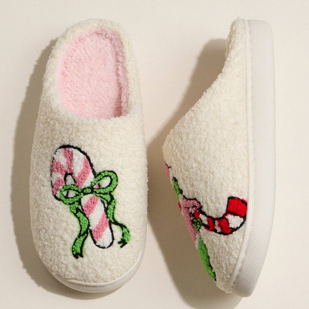 Sherpa Green Monster Christmas Slippers | Cozy Holiday House Shoes