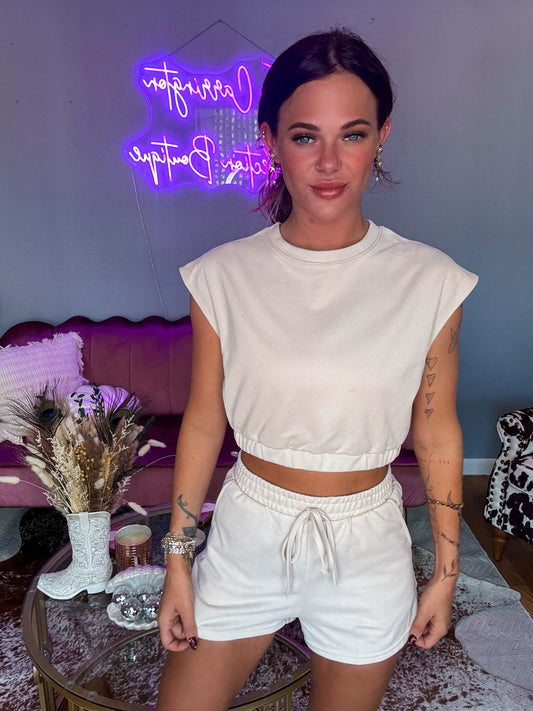 Cap Sleeve Top And Shorts Sets