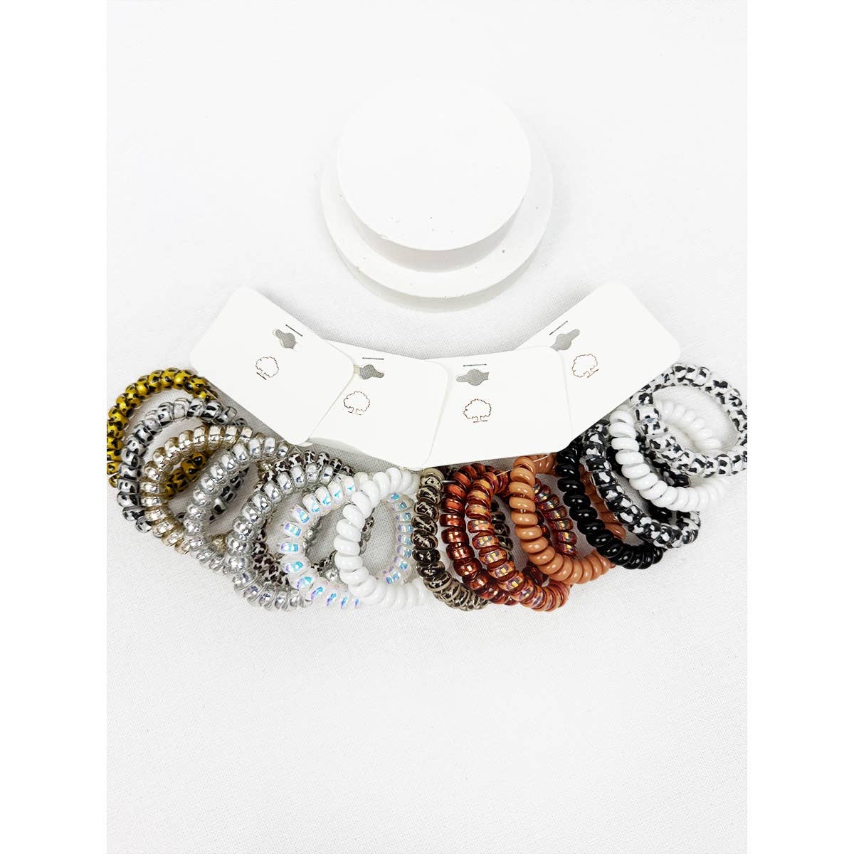 Brown and Black Shades of Spiral Hair Ties