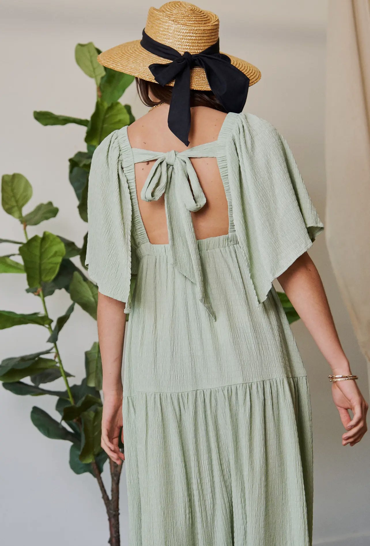 Sage Ruffle Maxi Dress