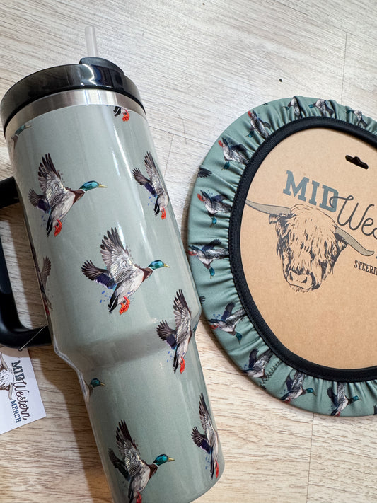 Green Duck Tumbler with Handle