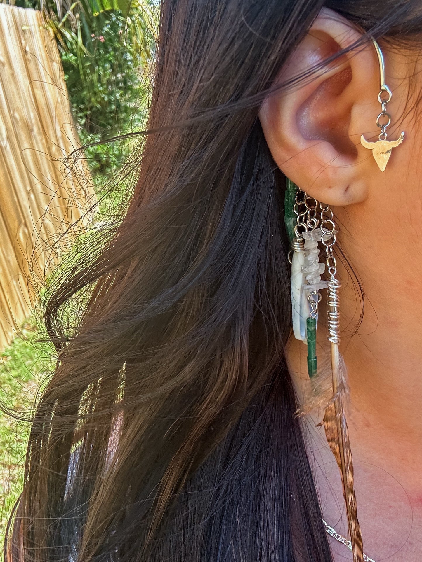 Feathers & Charms Ear Cuffs