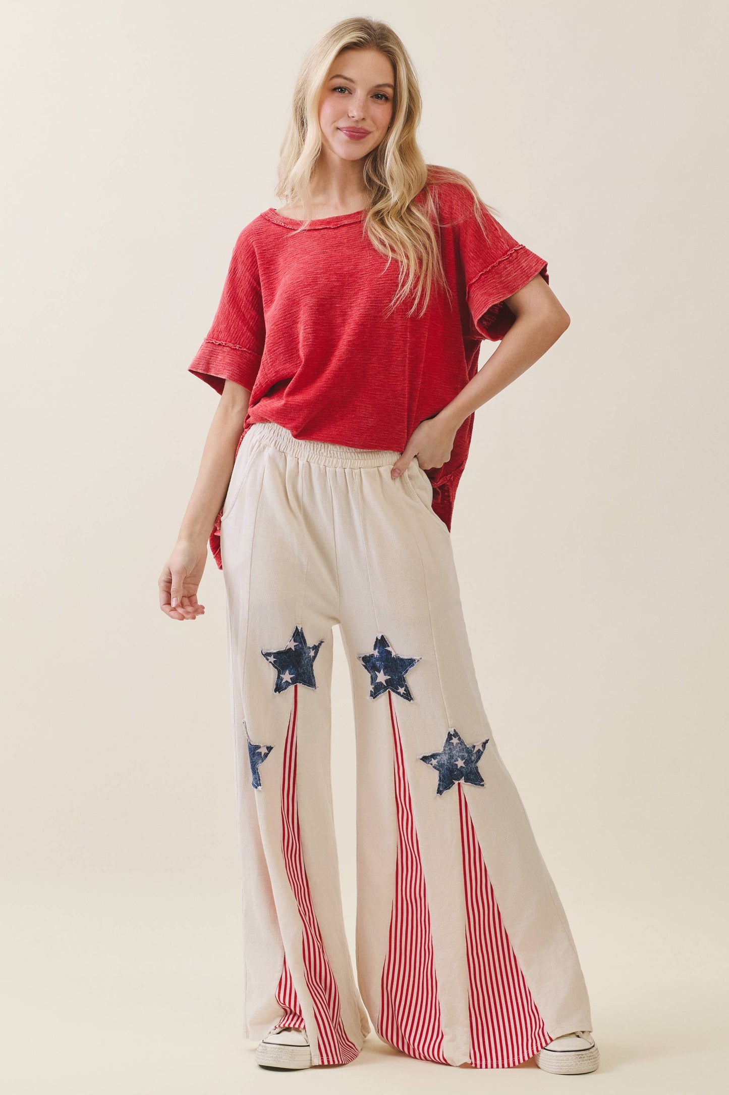 Americana Mineral Washed Fun Flare Pants HP6936