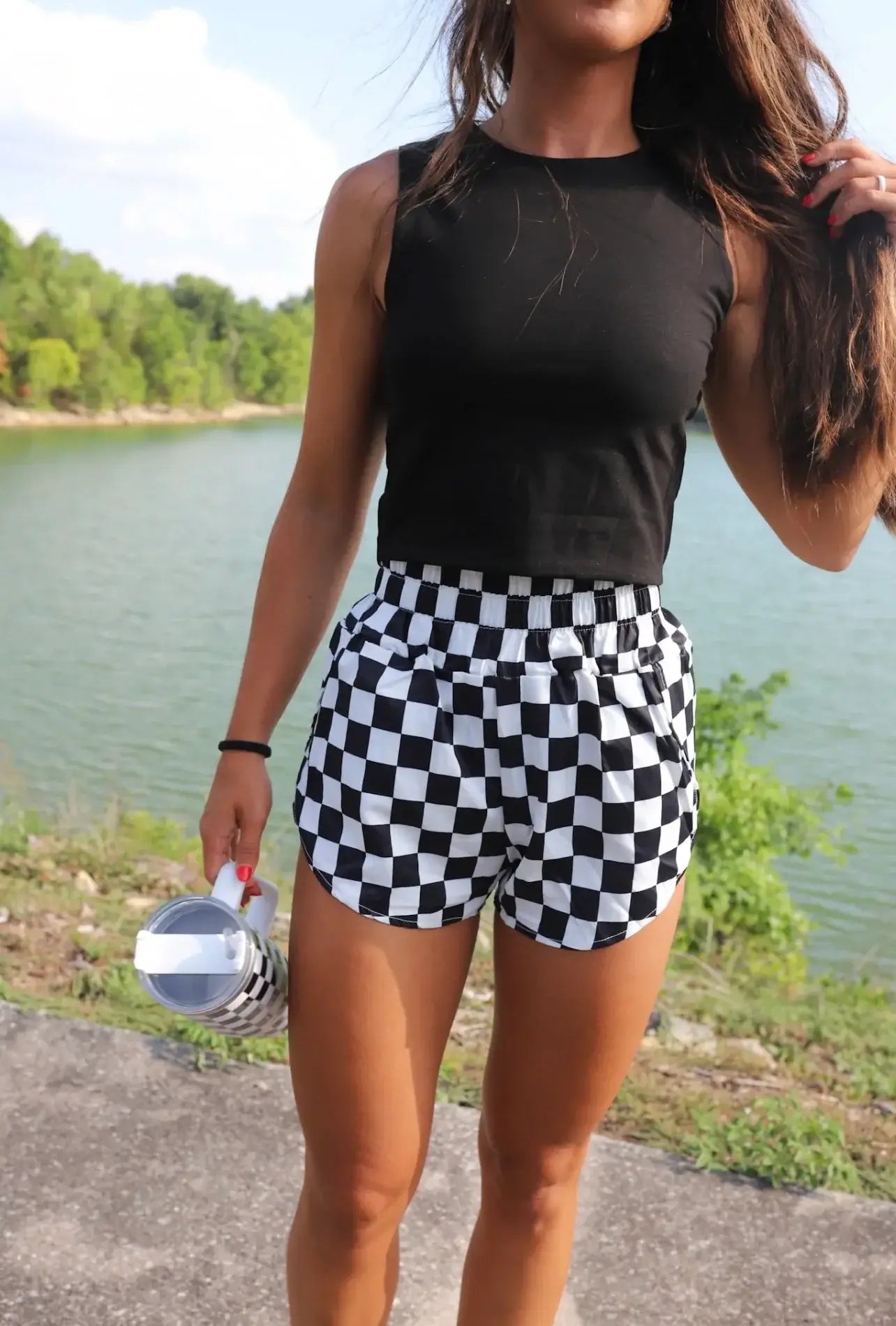 Jessica’s Checkered Shorts