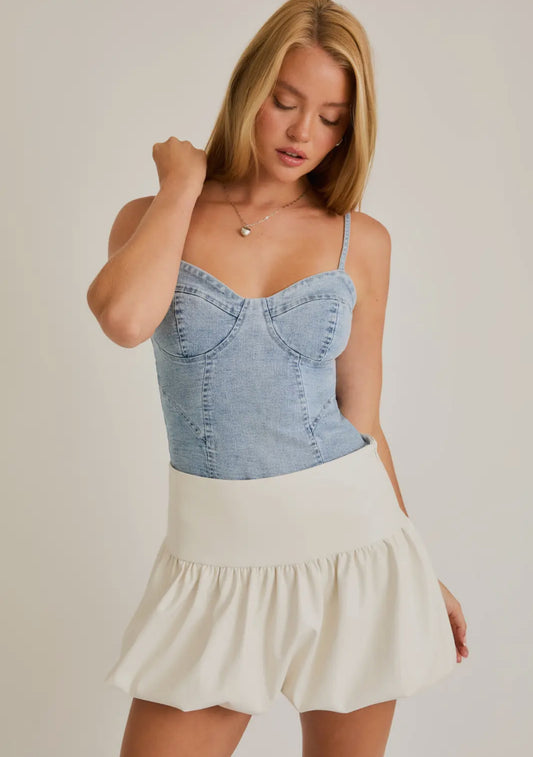 Denim Sweetheart Bodysuit