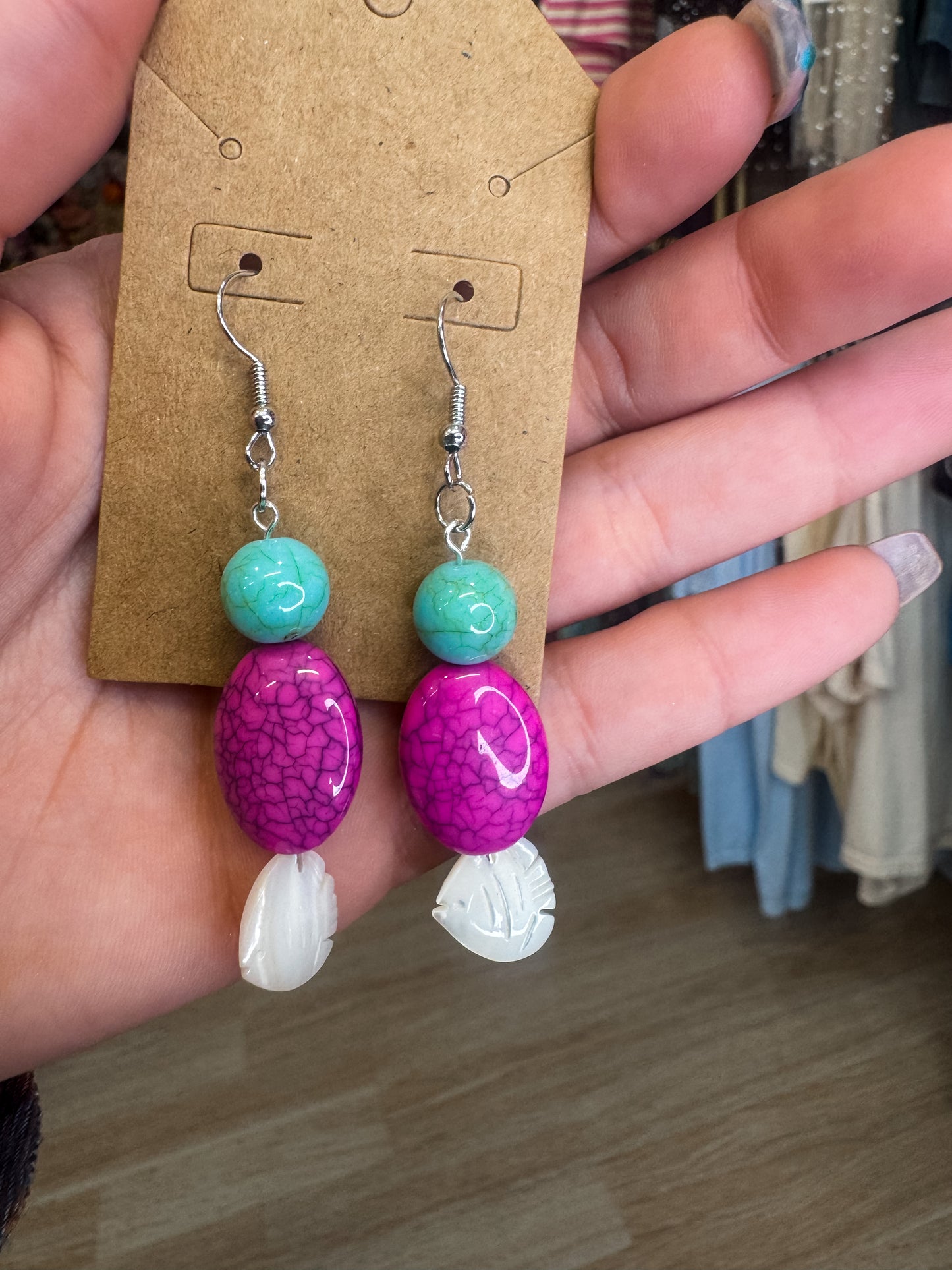 Pink Cowgirl Earring & Bracelet Set
