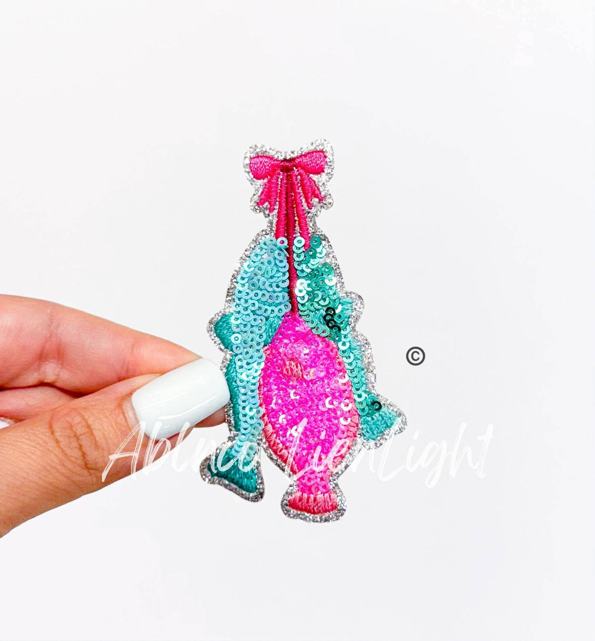Preppy Pink Glitter Fishing Catch Trio ©️ Fishing String Seq