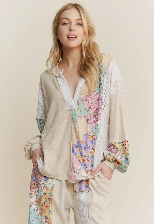 Passion Petals Button Up Top