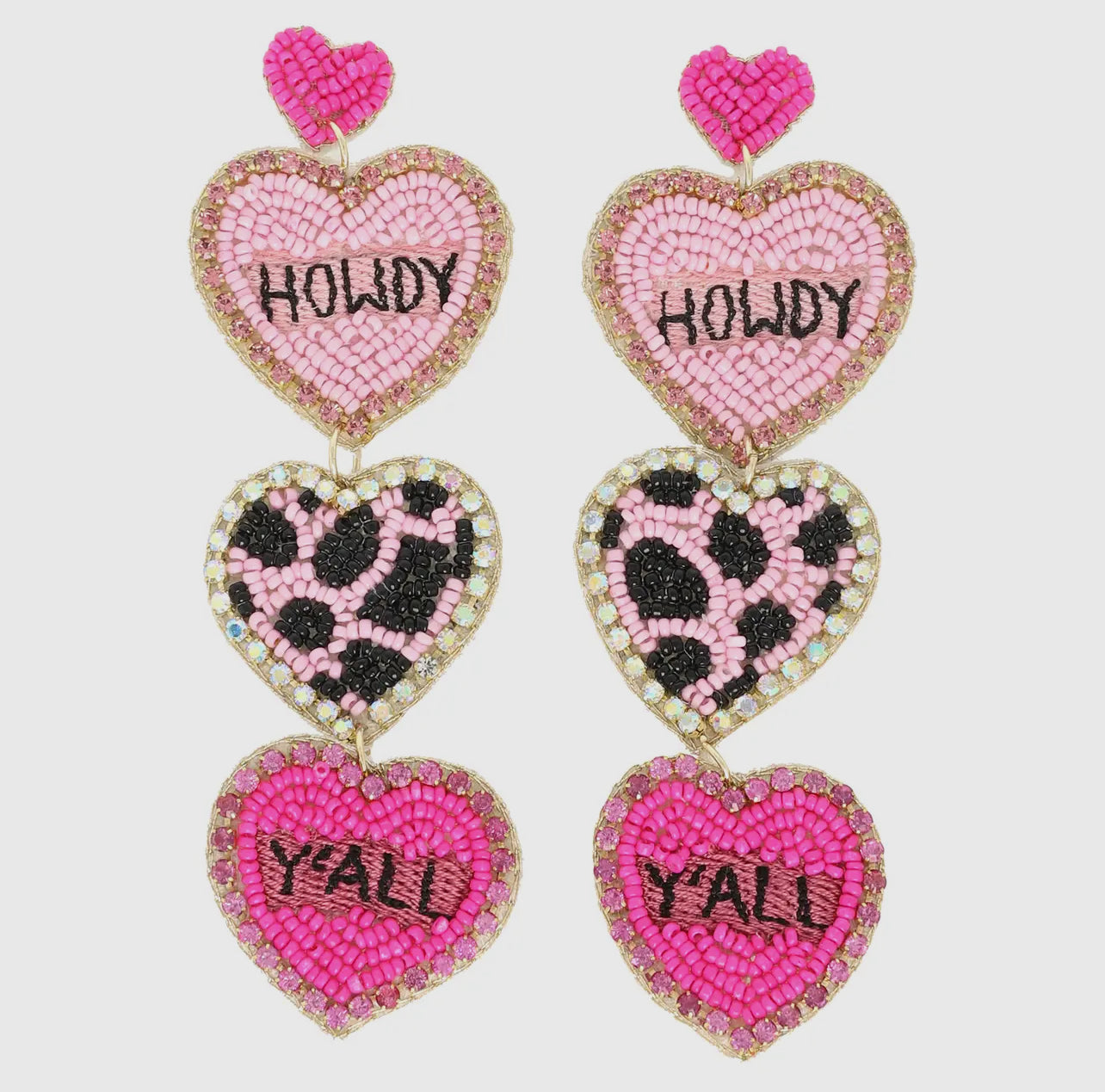 Howdy Message Earrings