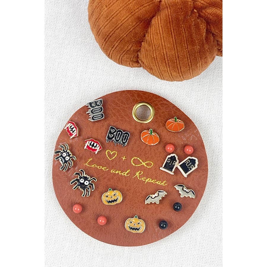 Premium Quality 10 Pairs Halloween Earrings on PU