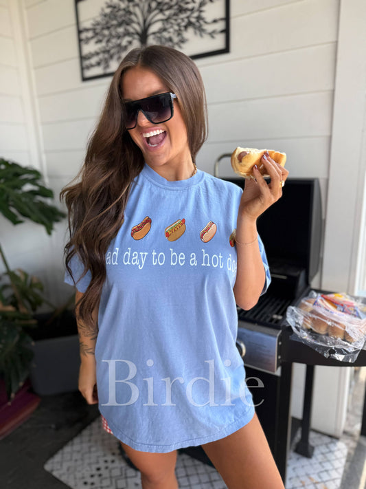 Bad Day To Be a Dog Graphic Tee on Washed Denim