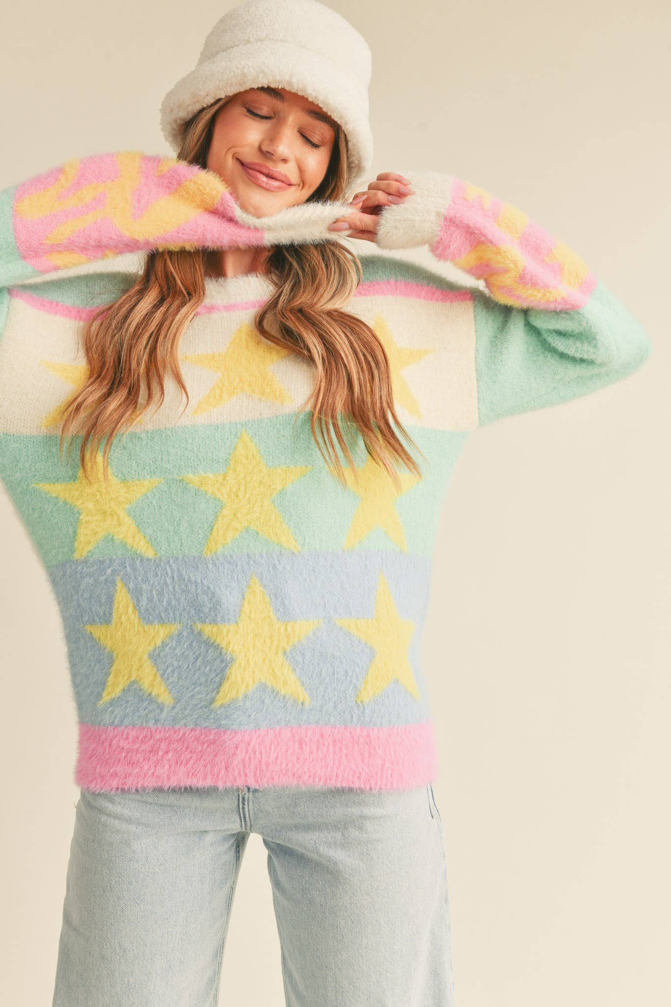 Fuzzy Fun Star Sweater