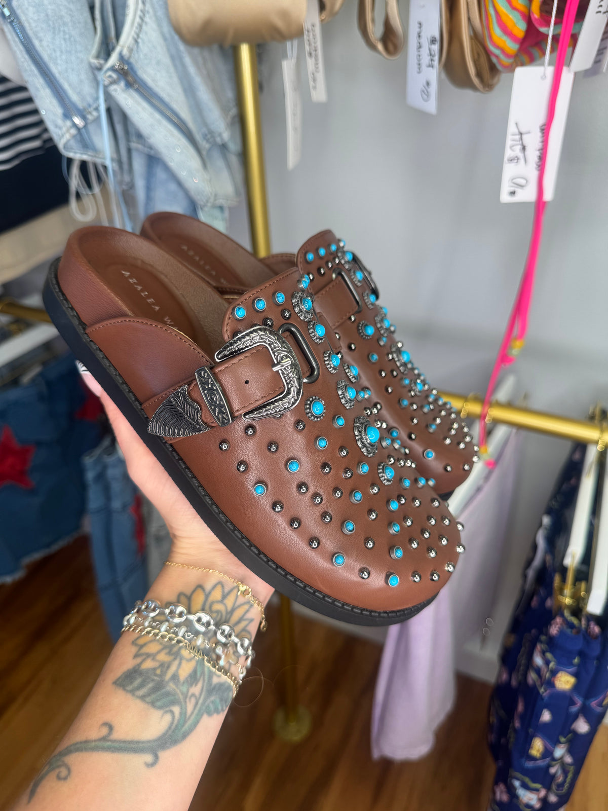 Western Turquoise Sandals