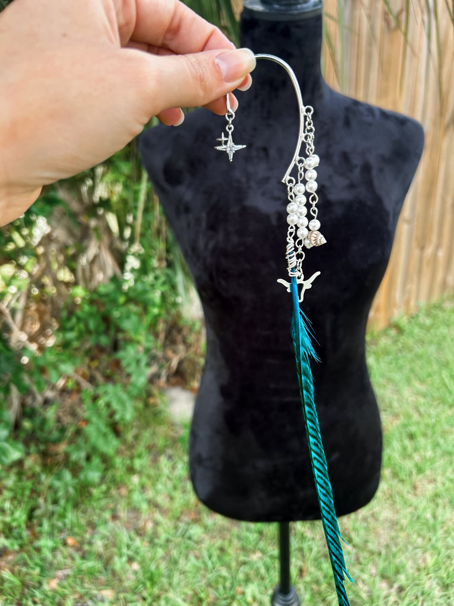 Feathers & Charms Ear Cuffs