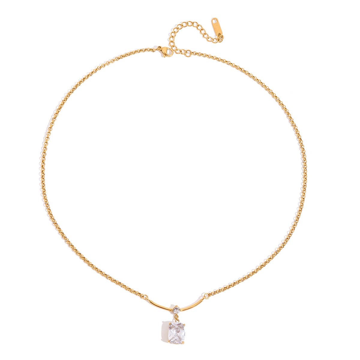 Radiant Bar Drop Necklace Water Resistant