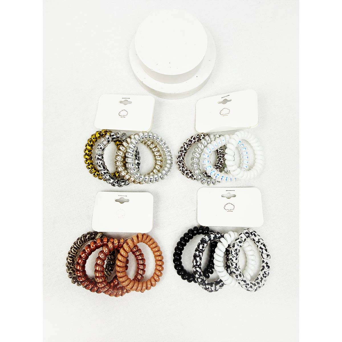 Brown and Black Shades of Spiral Hair Ties