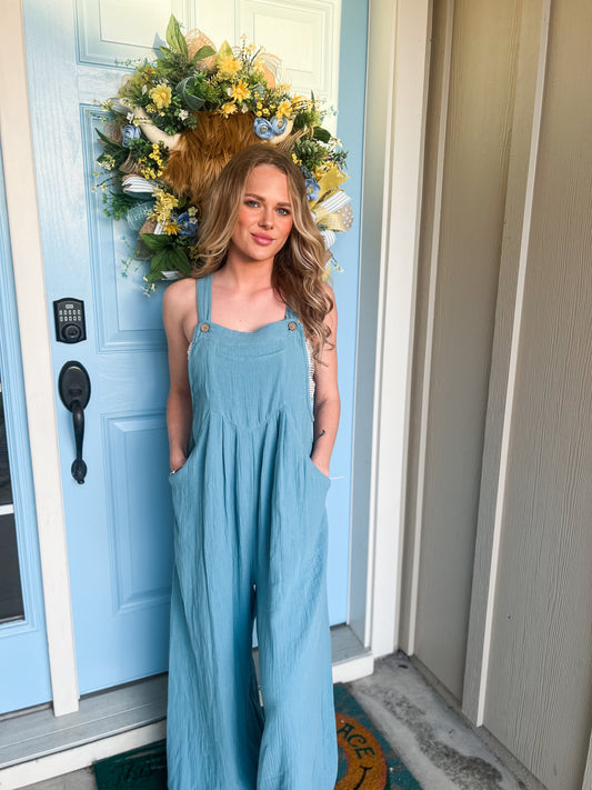 Blue Dreamy Overall Jumpsuit