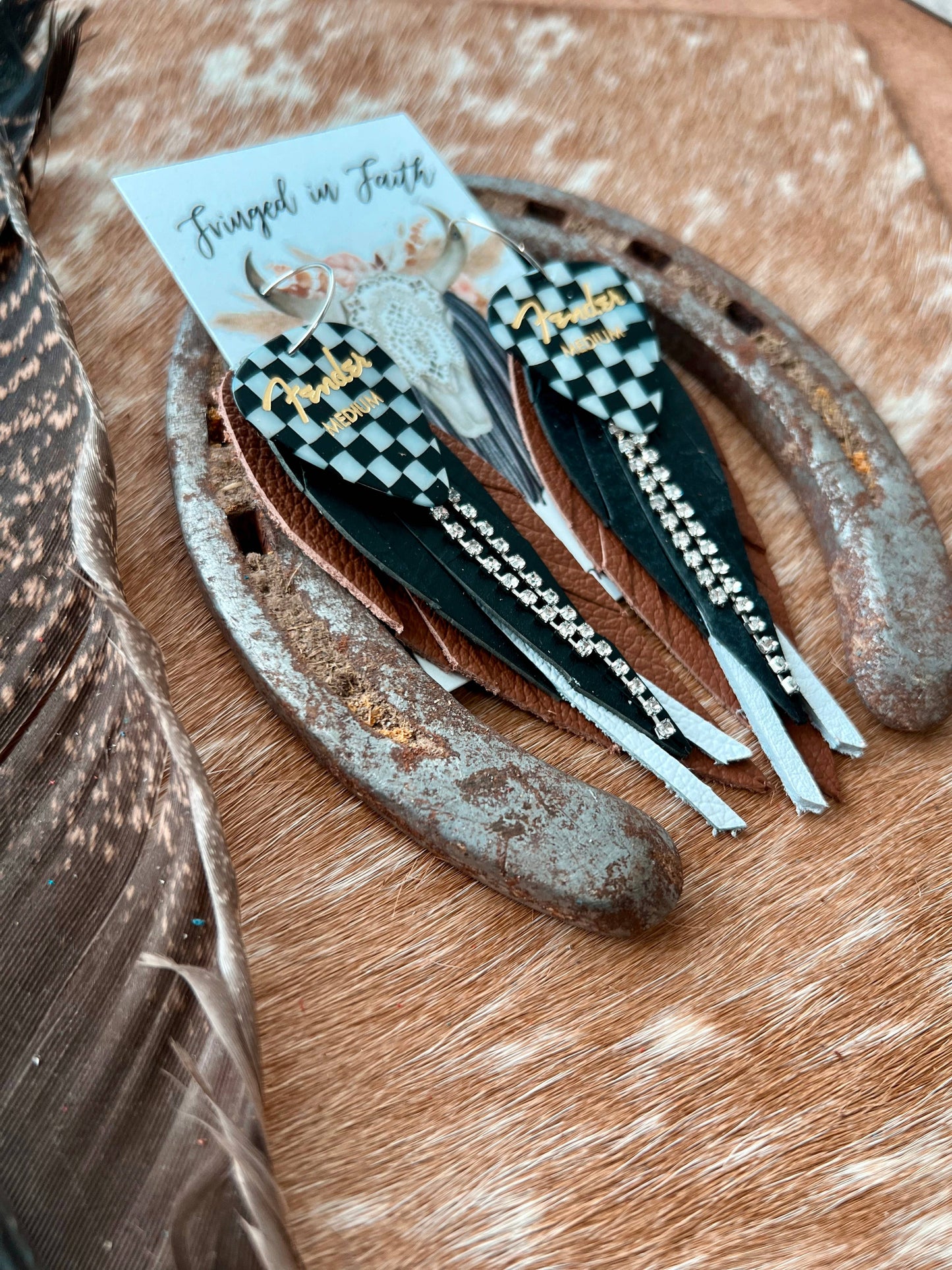 Checked Out Fringe | Brown